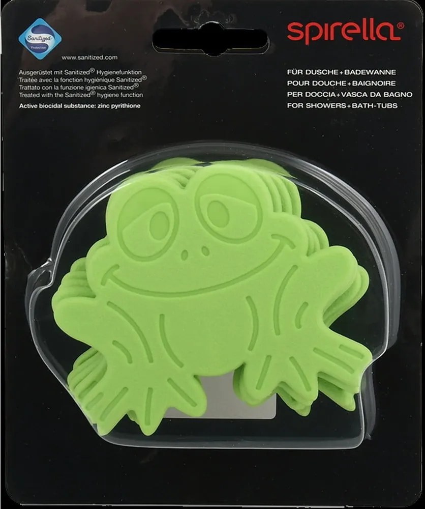 Covorașe antiderapante pentru copii pentru cadă 6 buc. 9x8 cm Grenouilles – Spirella