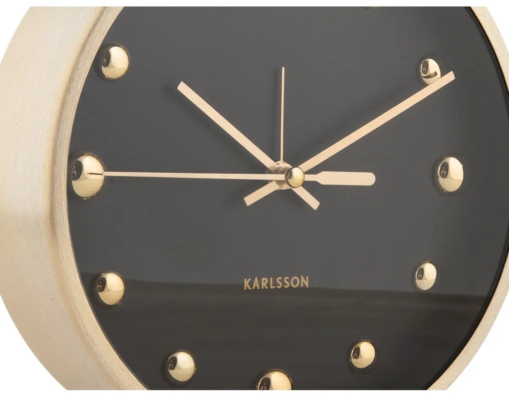 Karlsson 5970BK ceas de masă/alarmă de design negru, diametru 16 cm
