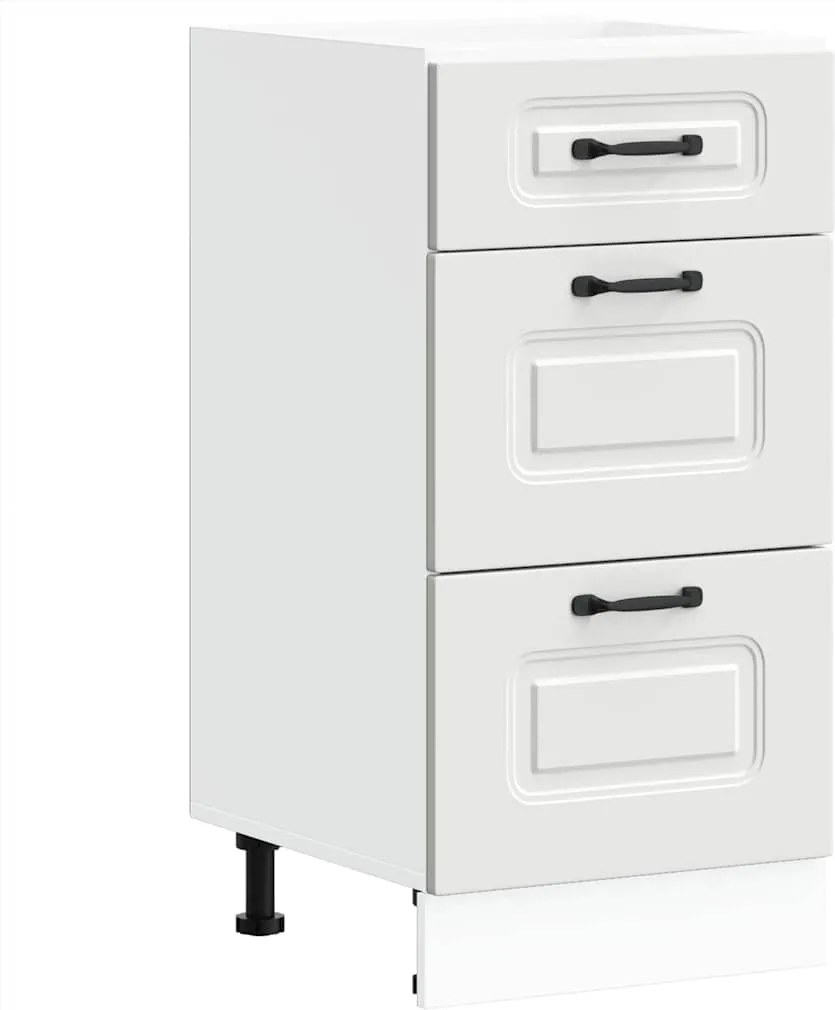 vidaXL Dulap de bază de bucătărie „Kalmar” din lemn prelucrat alb