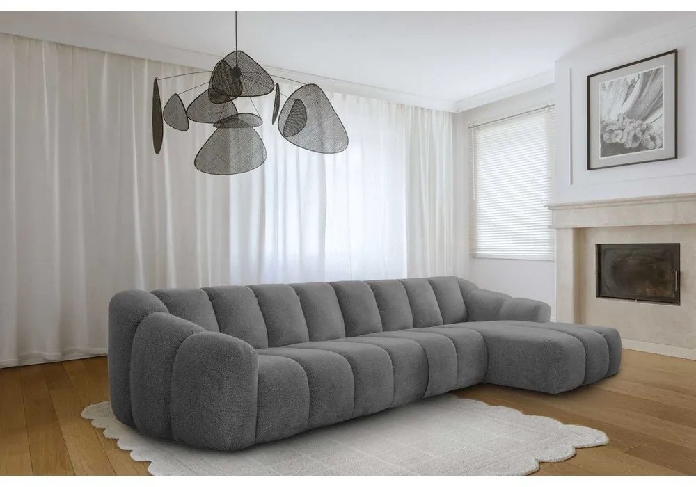 Colțar gri (cu colț pe partea dreaptă/cu șezlong) Shell – Miuform