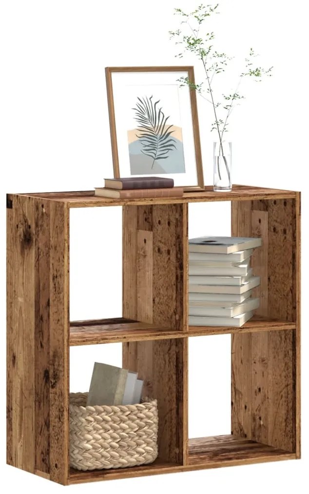 vidaXL Bibliotecă, lemn vechi, 68,5x32x68,5 cm, lemn prelucrat