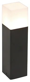 Lampă de exterior cu pichet negru din sticlă opala 30 cm cu pichet de sol și glandă de cablu - Denmark