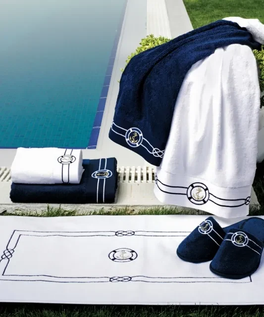 Prosop MARINE MAN 50x100 cm Alb / White