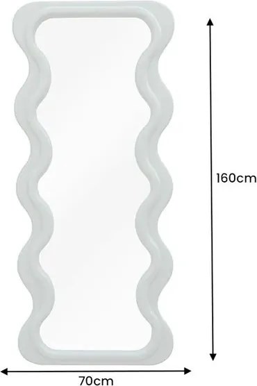 Oglinda de perete design modern CURVY 160cm, verde salvie A-43160 VC