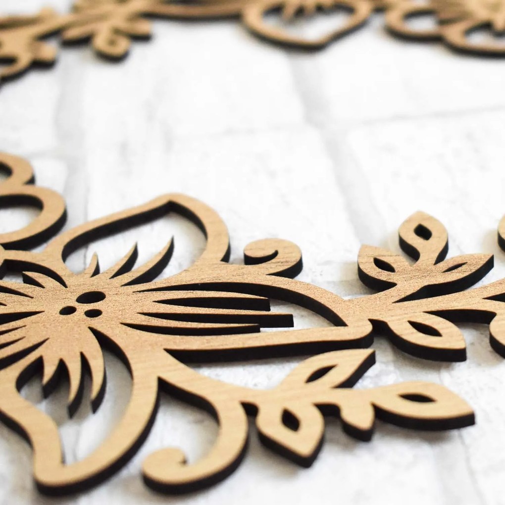 DUBLEZ | Coroniță de vară cu flori pentru ușă