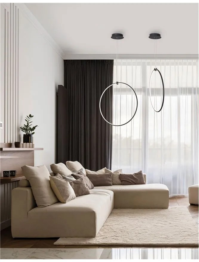 Lustra LED dimabila design modern decorativ Ring 68cm