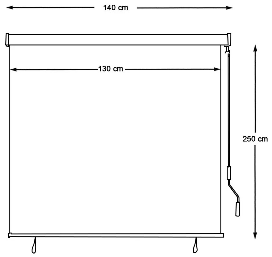 Copertina verticala, 1,3x2,5 m, gri