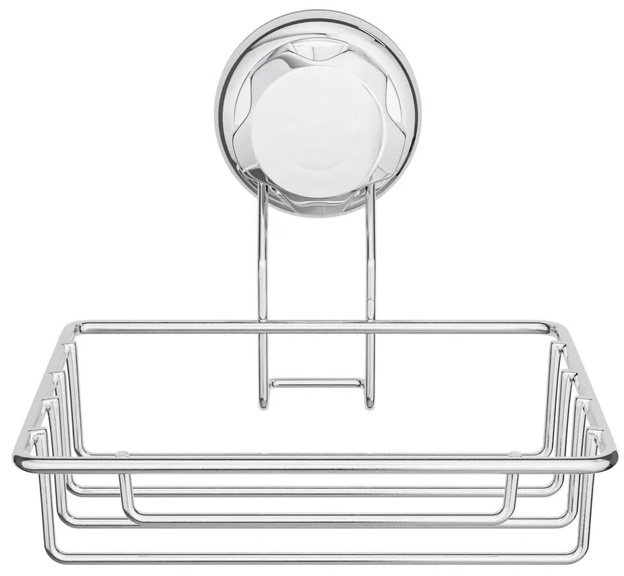 Savonieră argintie autoadezivă din oțel Bestlock Bath – Compactor