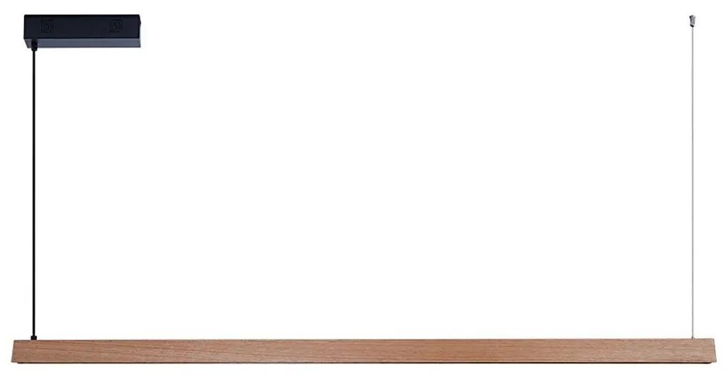 Immax NEO 07304L - Lustră LED reglabilă pe cablu MADEIRA, 33W/230V, Wi-Fi Tuya, 152 cm, stejar