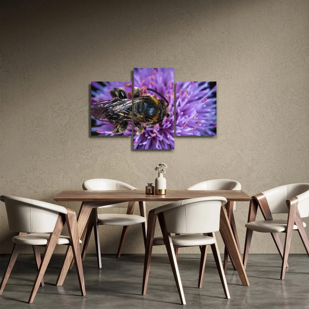 Tablou cu albina pe floare (90x60 cm)