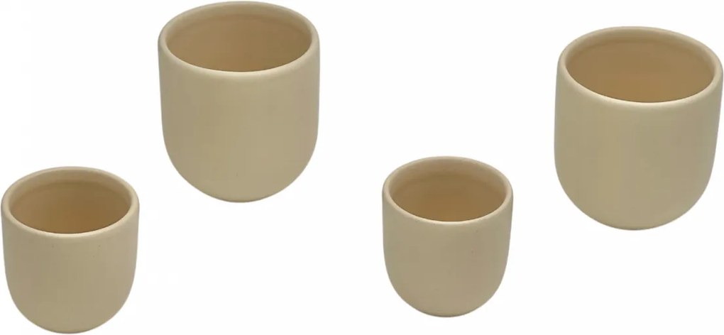 Set 2 Pahare Cafea Novum Margo Vanilie (1 pahar 80ml, 1 pahar 250ml)