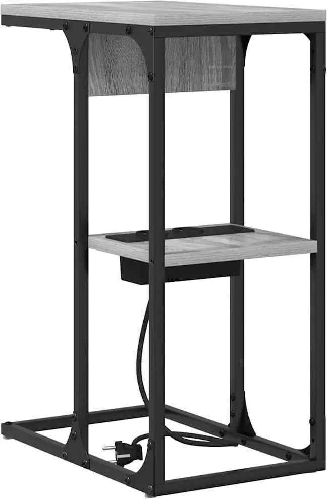 vidaXL Dulap de noapte Gri Sonoma 41,5 x 26 x 60,5 cm Lemn compozit