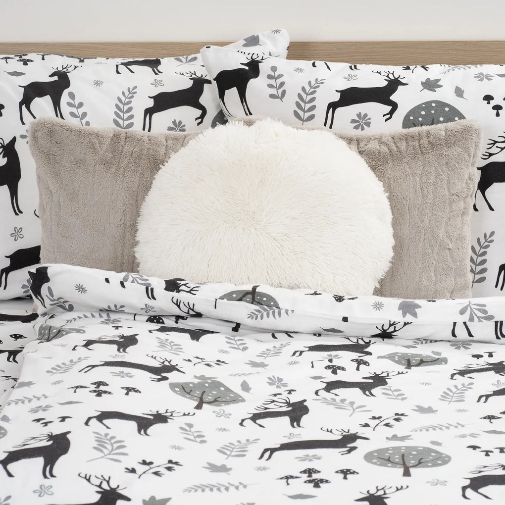 Lenjerie de pat din flanel 4Home Autumn Forest,140 x 220 cm, 70 x 90 cm, 140 x 220 cm, 70 x 90 cm
