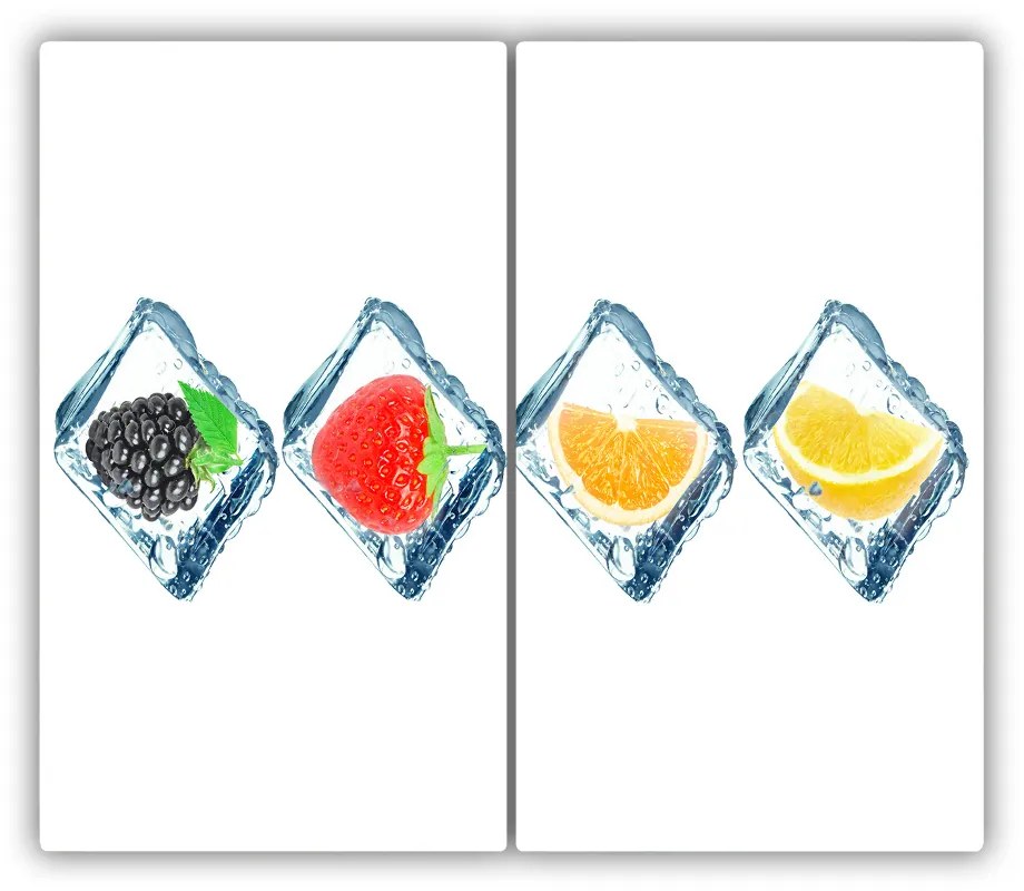 Tocator din sticla Fructe în cuburi