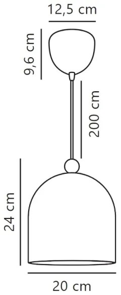 Lustră pe cablu Nordlux GASTON 1xE27/40W/230V roz/alb