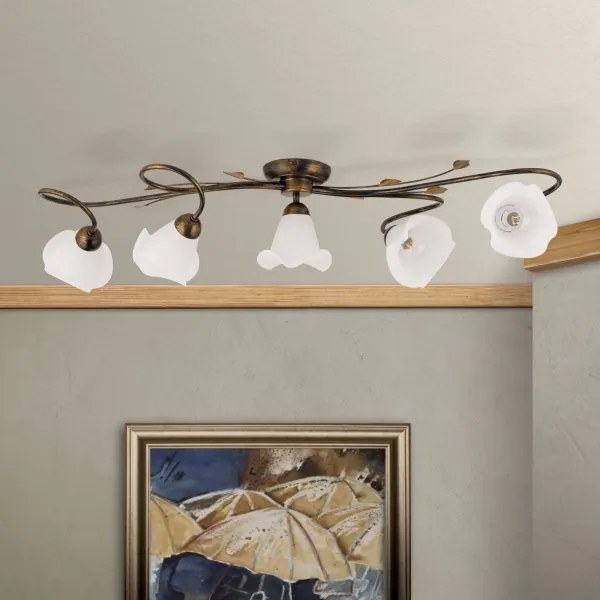 Lustră aplicată Orion DL 7-789/5 SISI 5xE14/40W/230V bronz/patină