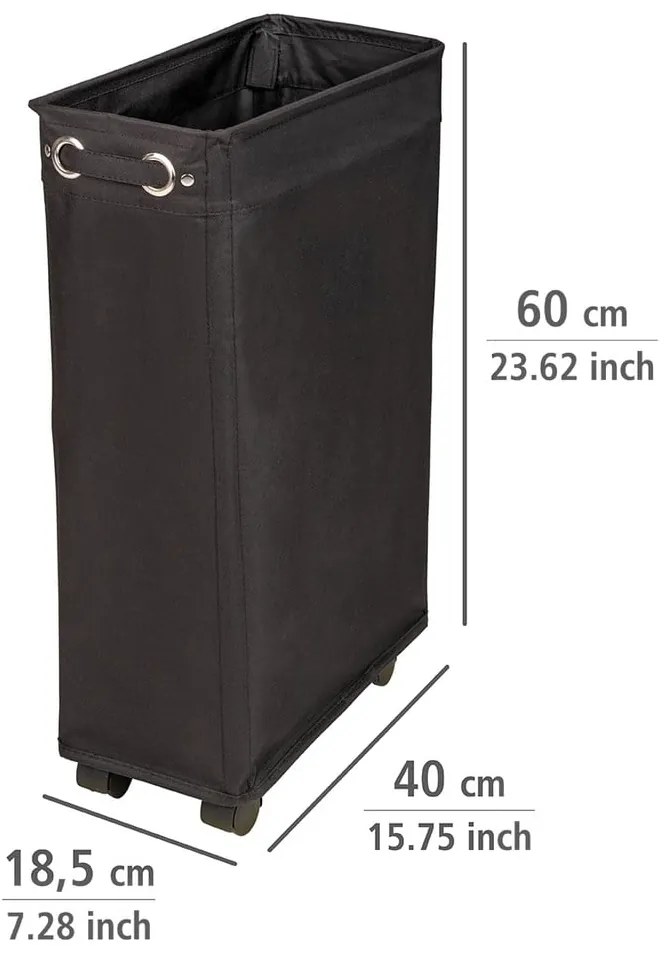 Coș de rufe Wenko Corno, negru