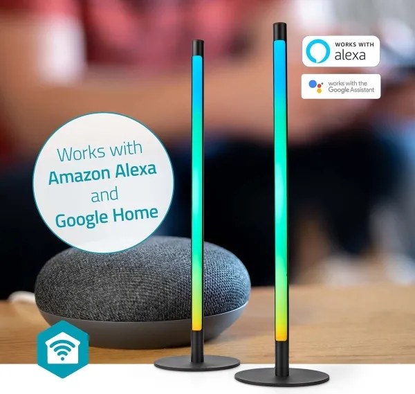 Nedis WIFILD10RGBW-SADA 2xLED RGBIC lampă birou LED 36W 2700-6500K + DO