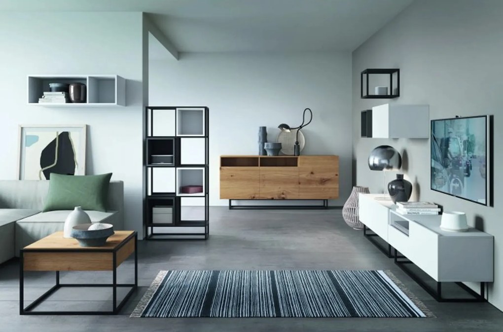 Comoda in decor stejar DUVA 120x37 cm