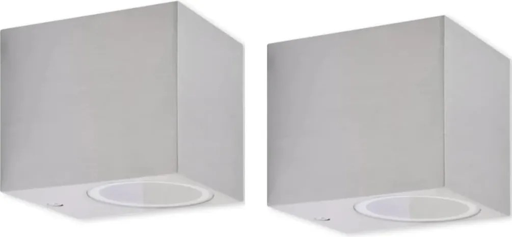 vidaXL Corpuri de iluminat tip cub pentru perete exterior, 2 buc.