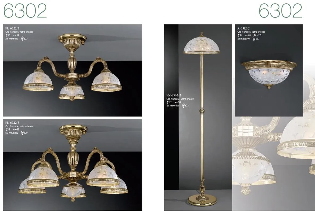Candelabru clasic cu 5 brate design italian realizat manual 6302