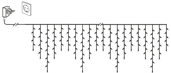 Eglo 410825 - Ghirlandă LED de exterior pentru Crăciun GOLDEN 960xLED/29x0,55m IP44 alb cald