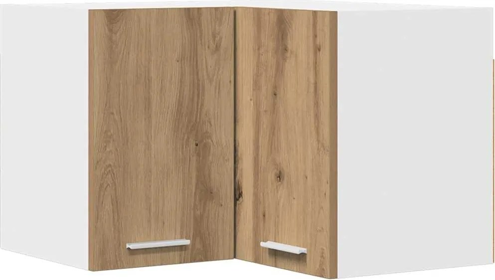 vidaXL Dulap suspendat Stejar Artisan și Alb 57 x 57 x 40 cm