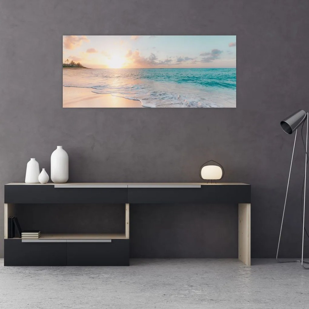 Tablou - Plaja de vis (120x50 cm)