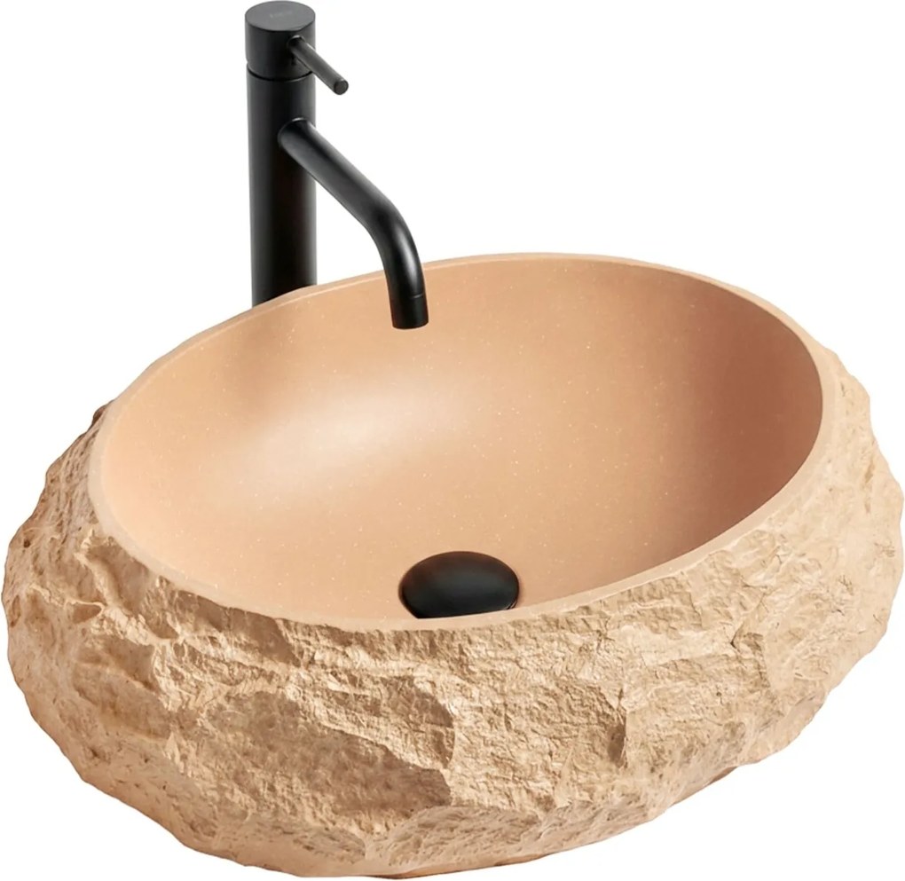 Lavoar pe blat Mika Light Terracotta