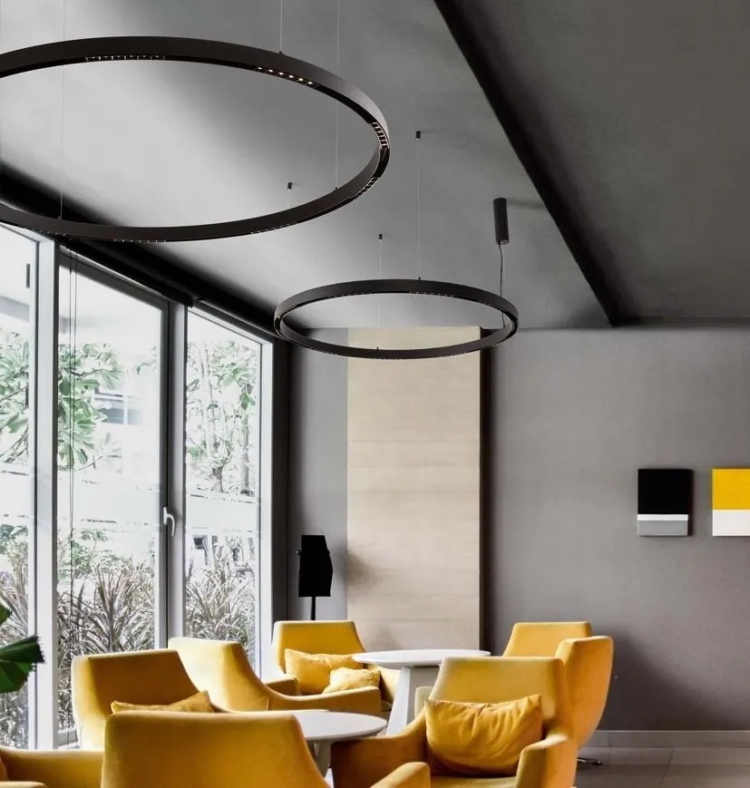 Sistem circular sina magnetica cu iluminat in partea superioara Halo 120cm