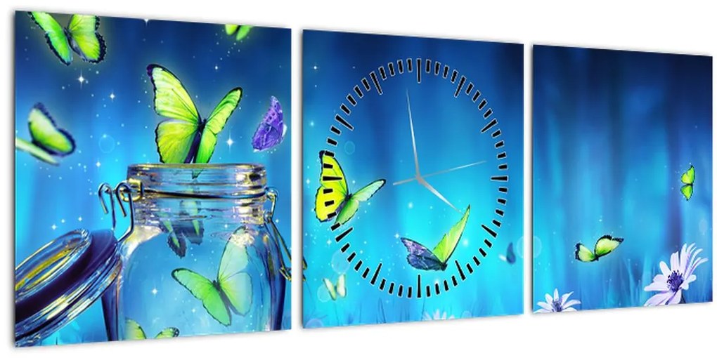 Tablou - Libertate (cu ceas) (90x30 cm)