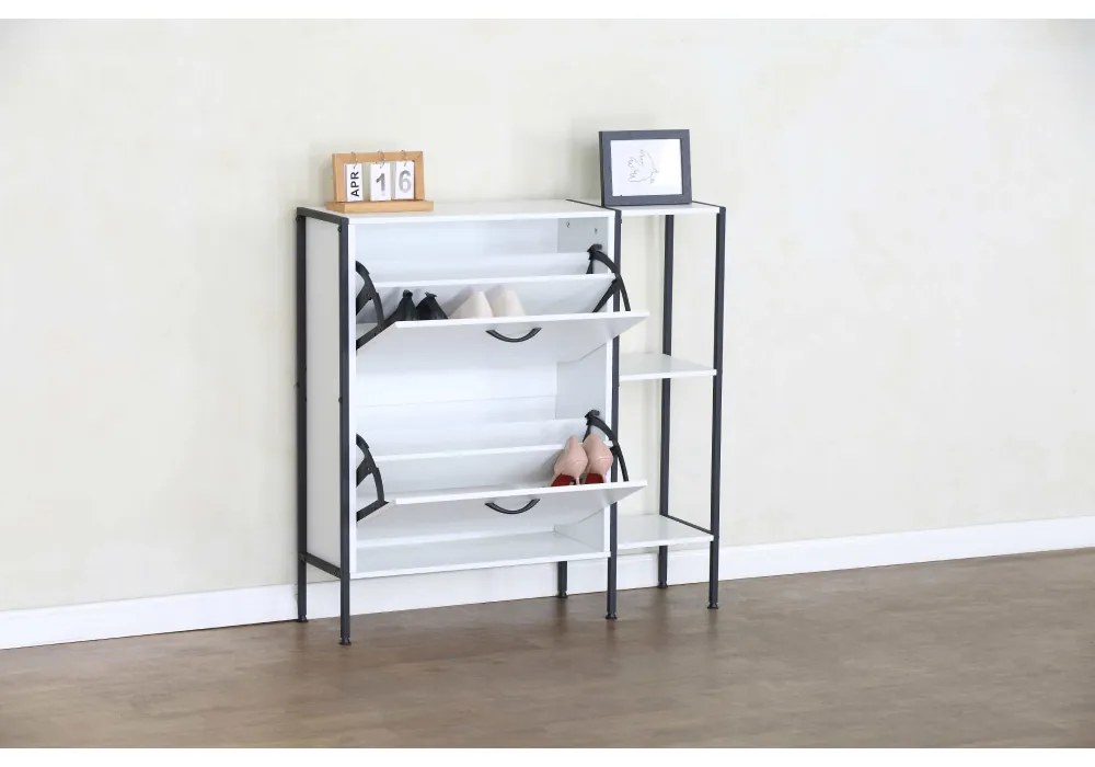 Botník SOVIO, 2 etaje, alb