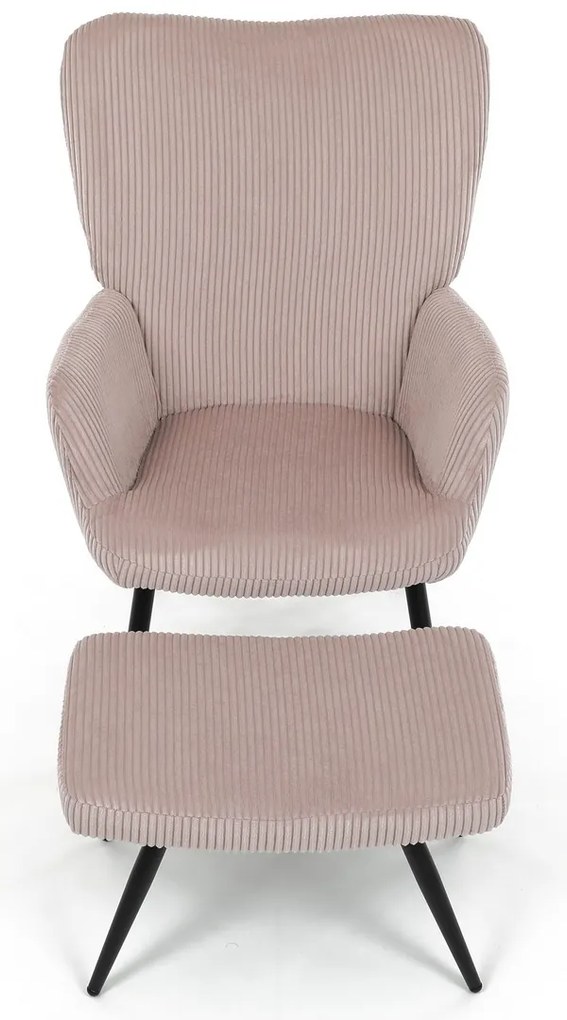 Fotoliu relaxant cu suport pentru picioare L7285PINK6, roz