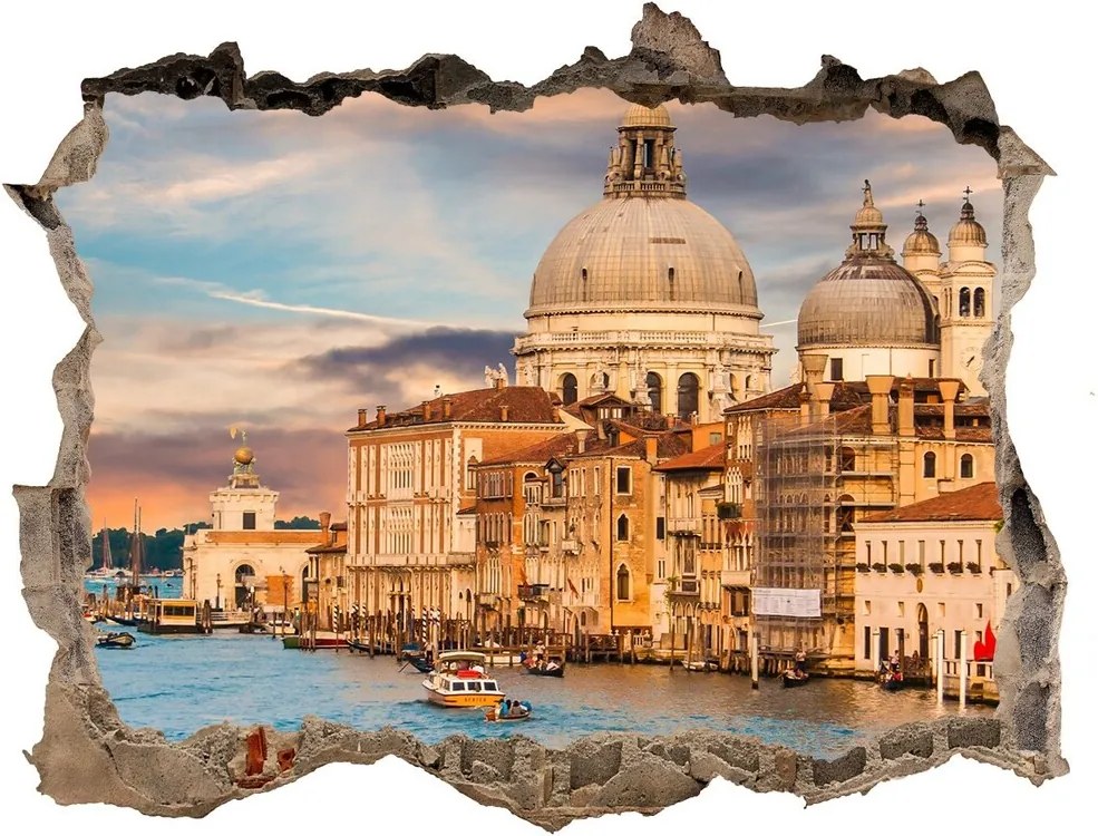 Fototapeta dziura na ścianę 3d Veneția italia