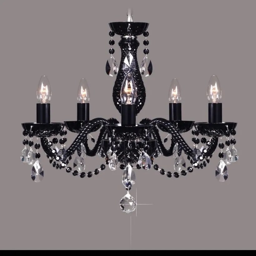 Candelabru cristal Bohemia L11 808/05/1-A, 6 black; F black, Ni