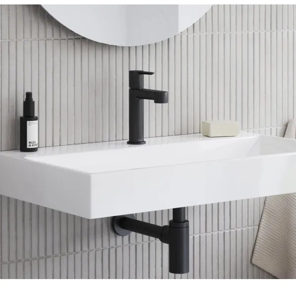 Ravak X070181 - Baterie pentru lavoar PURI 19,1 cm neagră