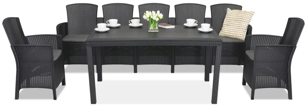 Mobilier terasă Lido Apetito Max 7 antracit Bica