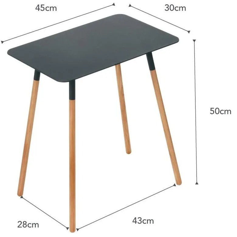 Măsuță auxiliară din metal 30x45 cm Plain – YAMAZAKI