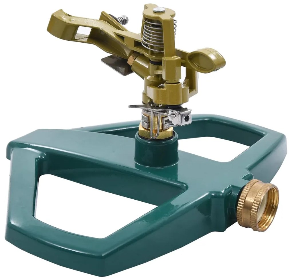 vidaXL Aspersor rotativ, verde, 21 x 22 x 13 cm, metal