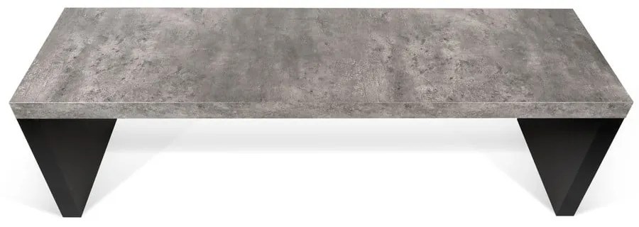 Bancă în decor de beton TemaHome Detroit, 140 x 43 cm, negru - gri