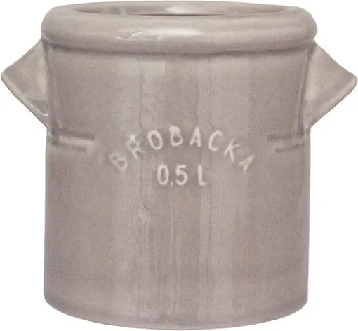 Ghiveci din ceramică glazurată manual 0,5L bej, „Brobacka"