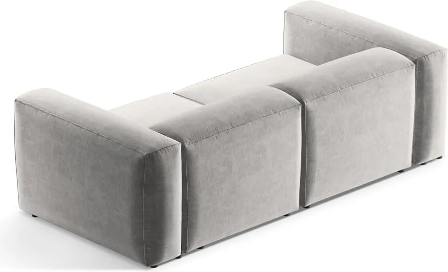 Canapea gri deschis 224 cm Bergamo – Cosmopolitan Design