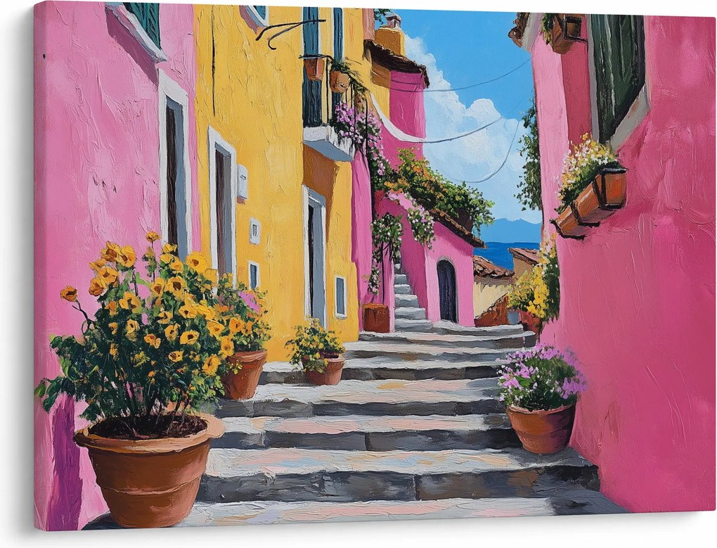 Tablou - Alee roz (70x50 cm)