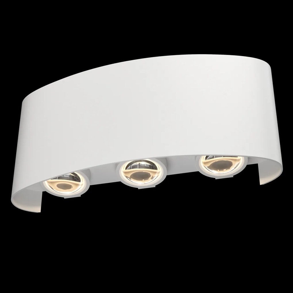 Aplica de perete exterior cu iluminat arhitectural IP54 LED Strato alb