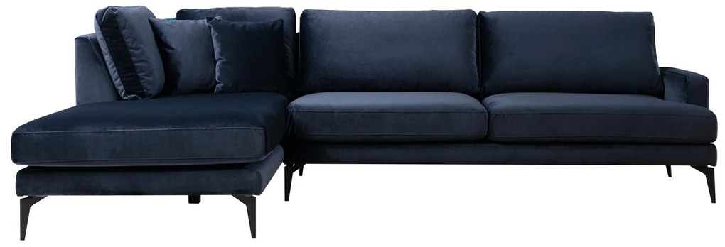 Canapea de colț Papira Corner Left (Chl+3R) - Navy Blue