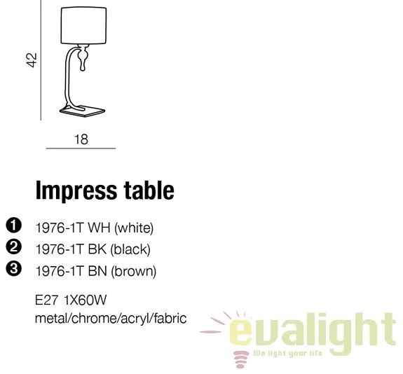 Veioza design elegant Impress Black