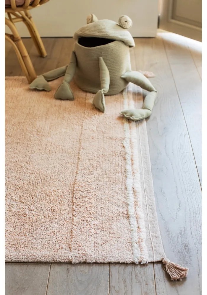 Coș de jucării pentru copii verde deschis din material textil ø 23x35 cm Fred the Frog – Lorena Canals