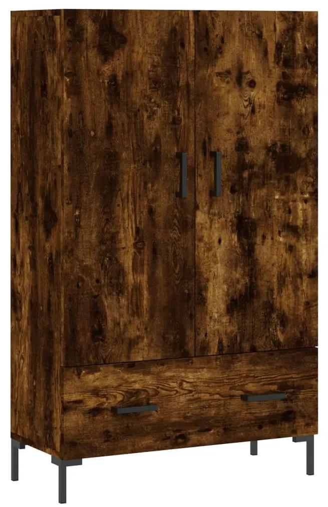 828241 vidaXL Dulap înalt, stejar afumat, 69,5x31x115 cm, lemn prelucrat
