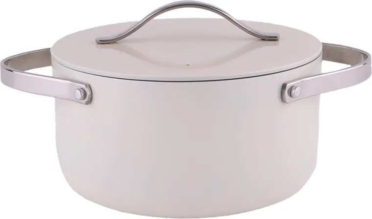 Oala Zilan ZLN0866 din 5 straturi de material, 20 cm diametru, capacitate 2.7l, Otel inoxidabil, Manere nituite