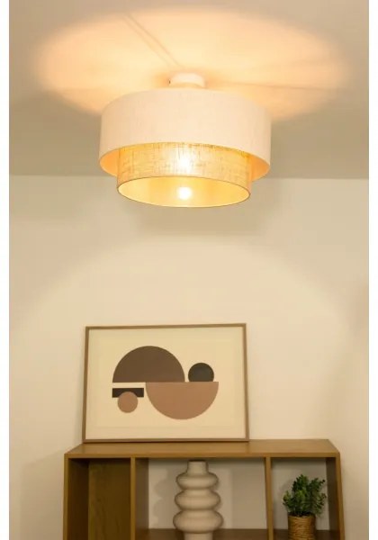 Lustră aplicată NATIA 1xE27/60W/230V Ø45 cm alb/maro